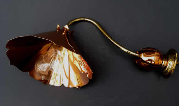 WAS Benson Copper Reflector Wall Lights